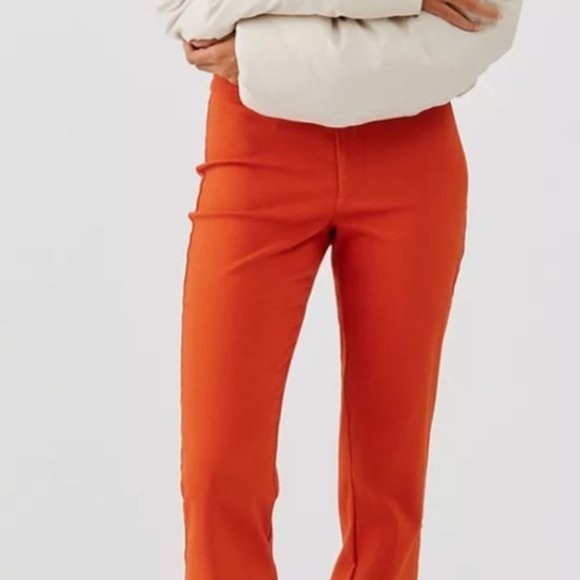 NWT Urban Outfitters Orange Slim Trouser Pant | Size 0, 31.5” Inseam - Picture 1 of 6